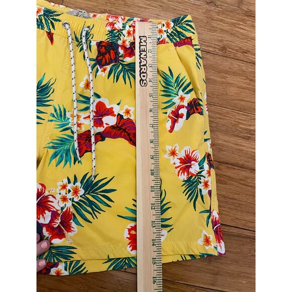 NWOT J. CREW 6" Stretch Swim Trunk in Floral Print, Hawaiian Floral, Medium $69 - Picture 7 of 11
